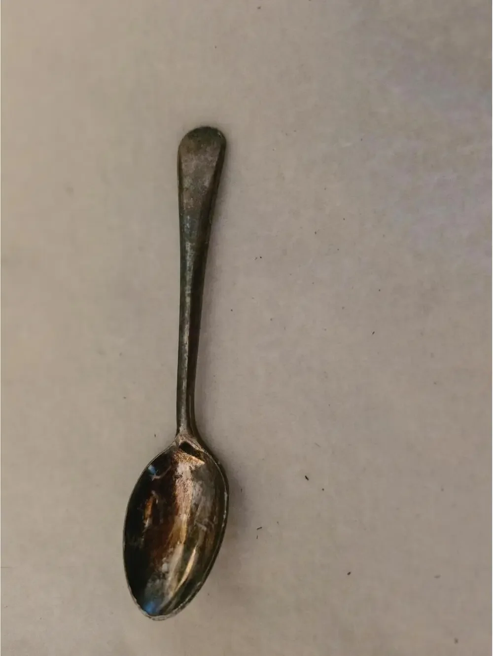 Vintage Silverplate Japan Small Demitasse Spoon Tarnished Patina